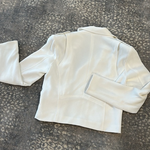 GENERATION LOVE WINTER WHITE FABRIC BOMBER BLAZOR/ JACKET SIZE S - Picture 11 of 12
